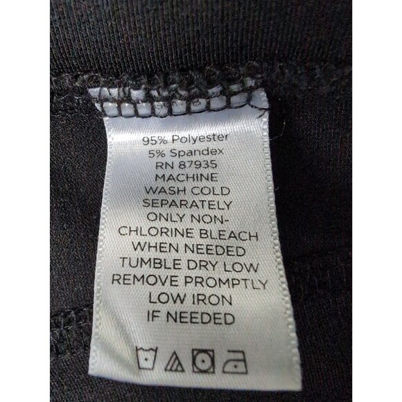 Susan Graver Milano Knit Jean Style Pull On Pants Womens L Petite Black Stretch - Picture 6 of 10